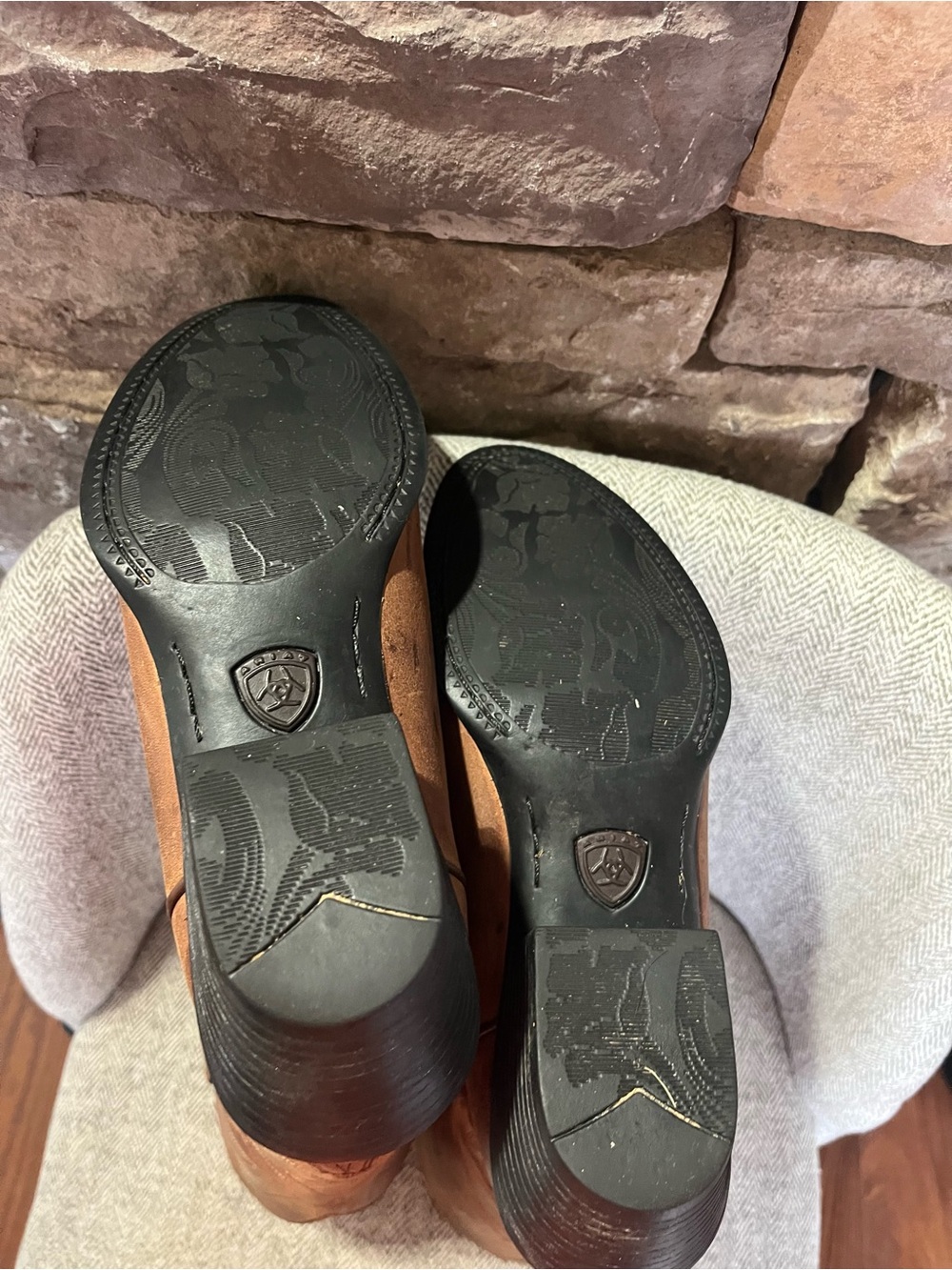 Ariat Heritage R Toe Brown Leather Western Cowboy Boots Women’s 7.5 - Picture 7 of 7